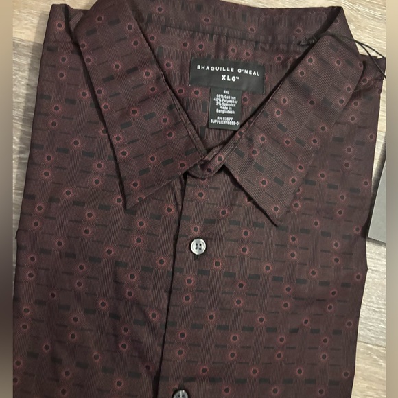 NWT Shaquille O’Neal XLG Men's Patterned Shirt Sz 3XL tall - Picture 2 of 4